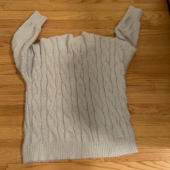 Lucky Brand light blue semi-shag sweater. super soft! - Picture 4 of 5